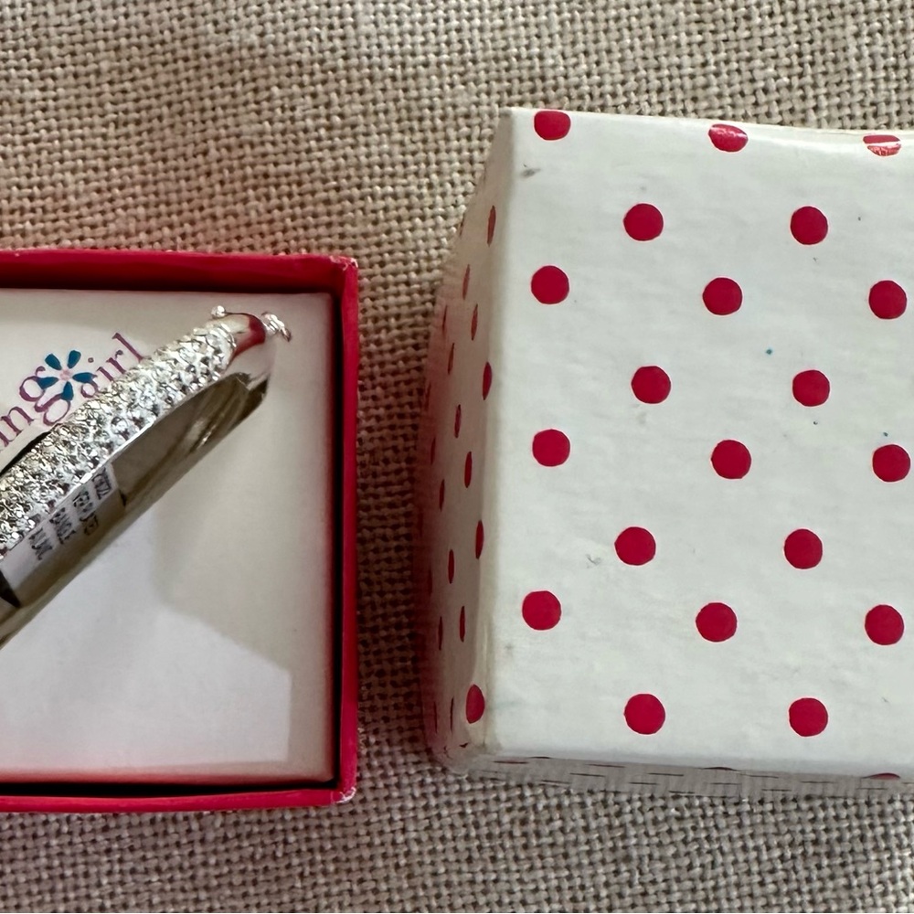 Silver Plated Crystal Bangle - image 2